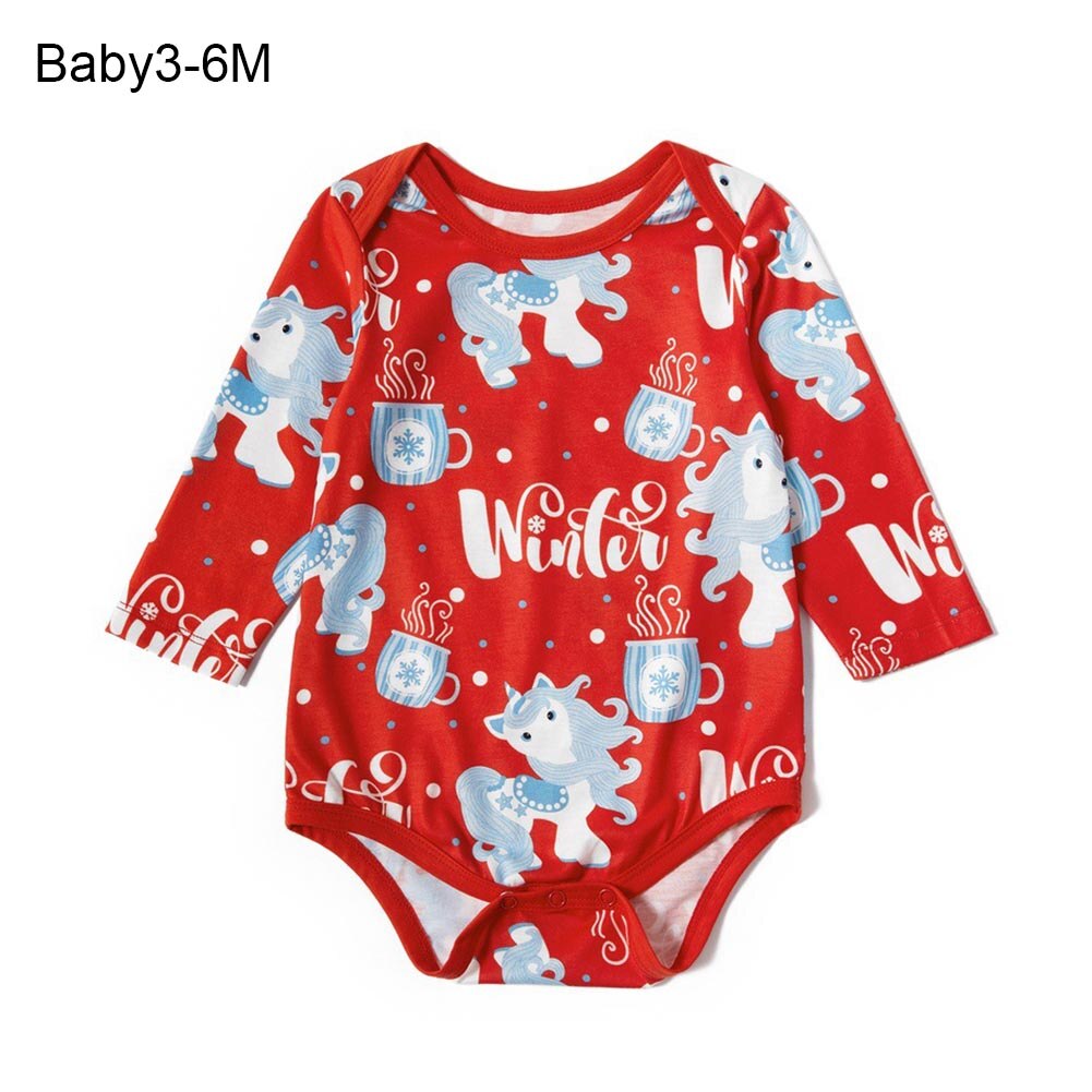 Christmas Matching Pajamas Clothes Set Family Sleepwear Adults Children Mother Daddy Baby Girl Boy Family Christmas Pajamas Set: Pink