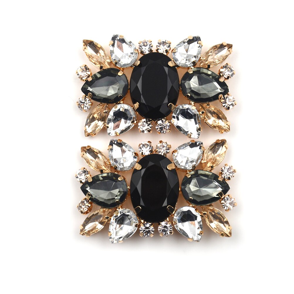 1 stk brude bryllup sko sjarm glass drill sko spenne legering rhinestone dekorative sko klips