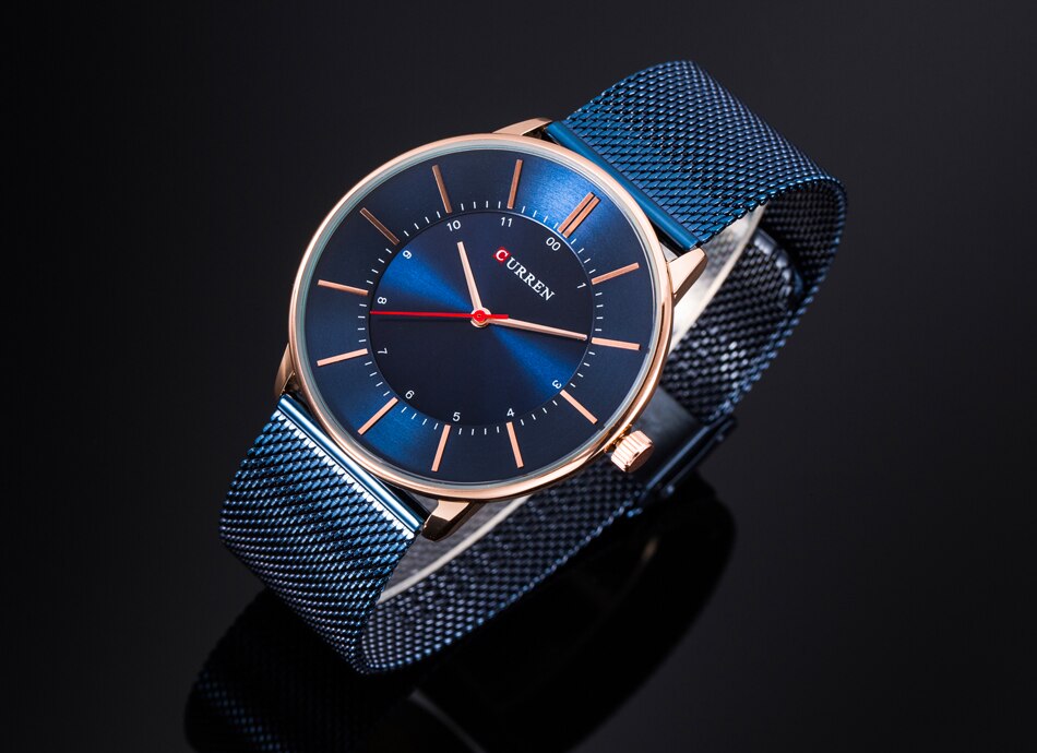 CURREN de lujo para hombre, relojes casuales impermeables de acero inoxidable, reloj de pulsera deportivo de cuarzo para hombre, reloj masculino