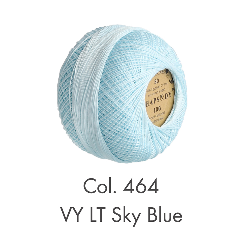 Rhapsody-hilo de algodón perlado Premium, tamaño 80, 184yd, 10 gramos cada bola para todo tipo de tejer, ganchillo y tatuajes
