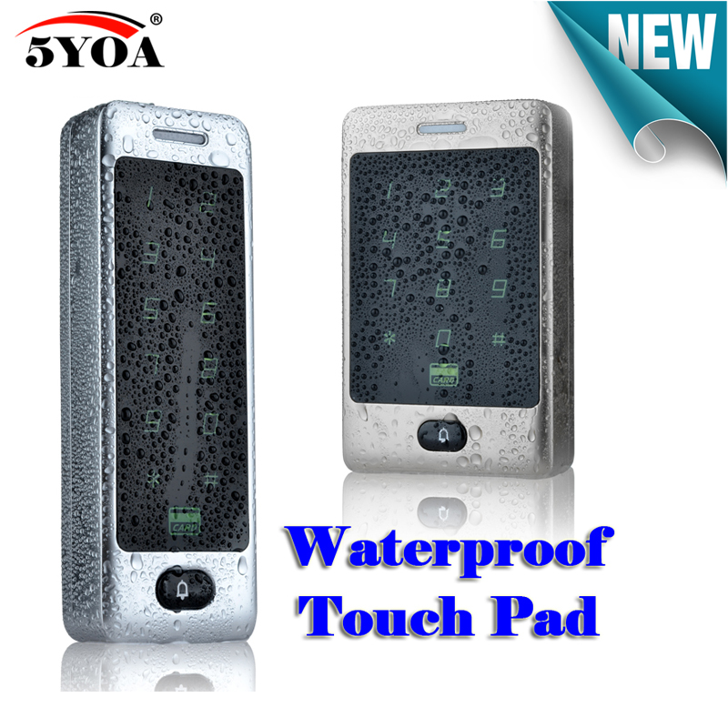 Waterdichte Touch Metalen RFID Toegangscontrole Elektronische Deurslot Elektrische Poort Opener Smart Toetsenbord Case Reader 125 khz Id-kaart