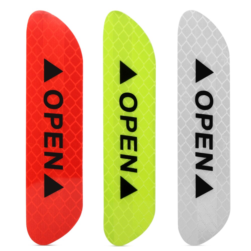 Car Door Safety Warning OPEN Reflective Sticker for Jeep Renegade BU Cherokee KL Patriot Compass Wrangler Sahara JL