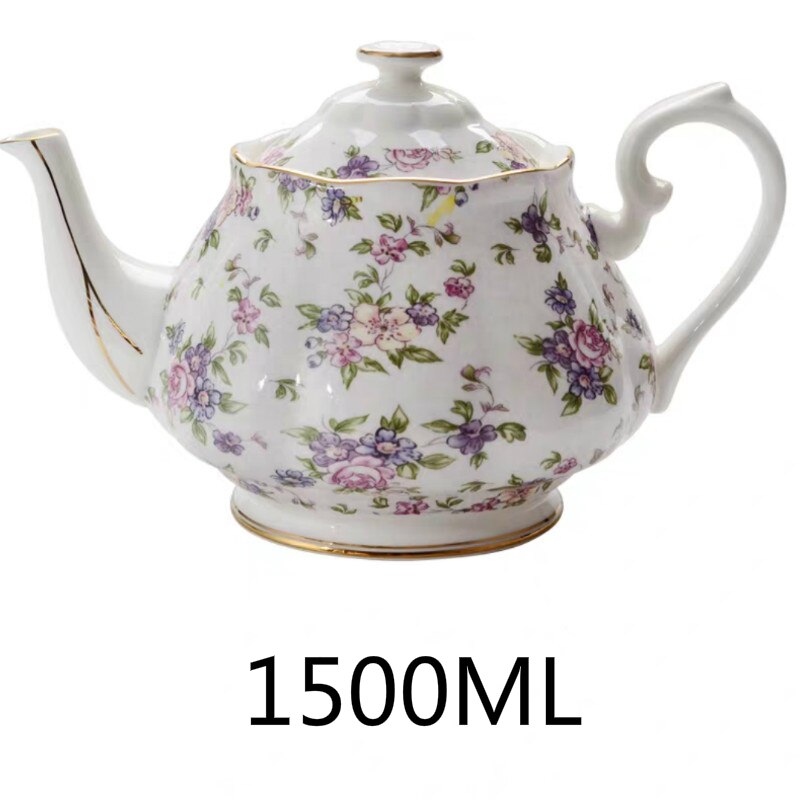 Bone China Theepot 400Ml/900Ml/1400Ml Keramische Thee Pot Set High Grade Porselein Waterkoker Grote capaciteit Theepot Voor Huwelijkscadeau: 02