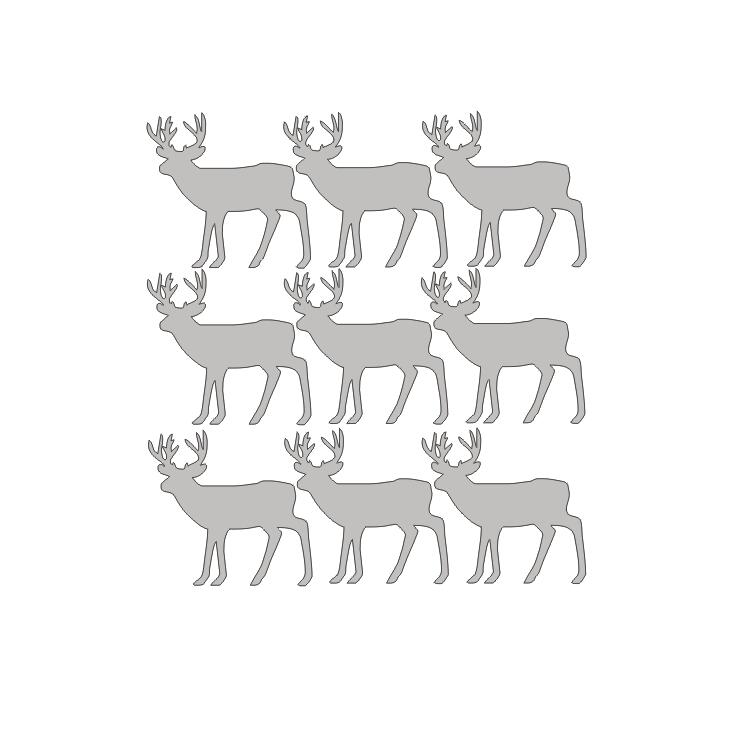 9 st/set nordisk stil djur älg väggdekal barn baby rum vinyl väggdekor jul heminredning tapet rådjur konst väggmålning: Ljusgrått