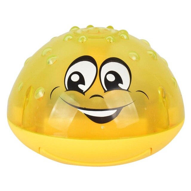 Bébé bain bulle jouets arroseur bain jouet ABS 2 en 1 attrayant automatique Induction Musical fontaine jouet: yellow ball no base