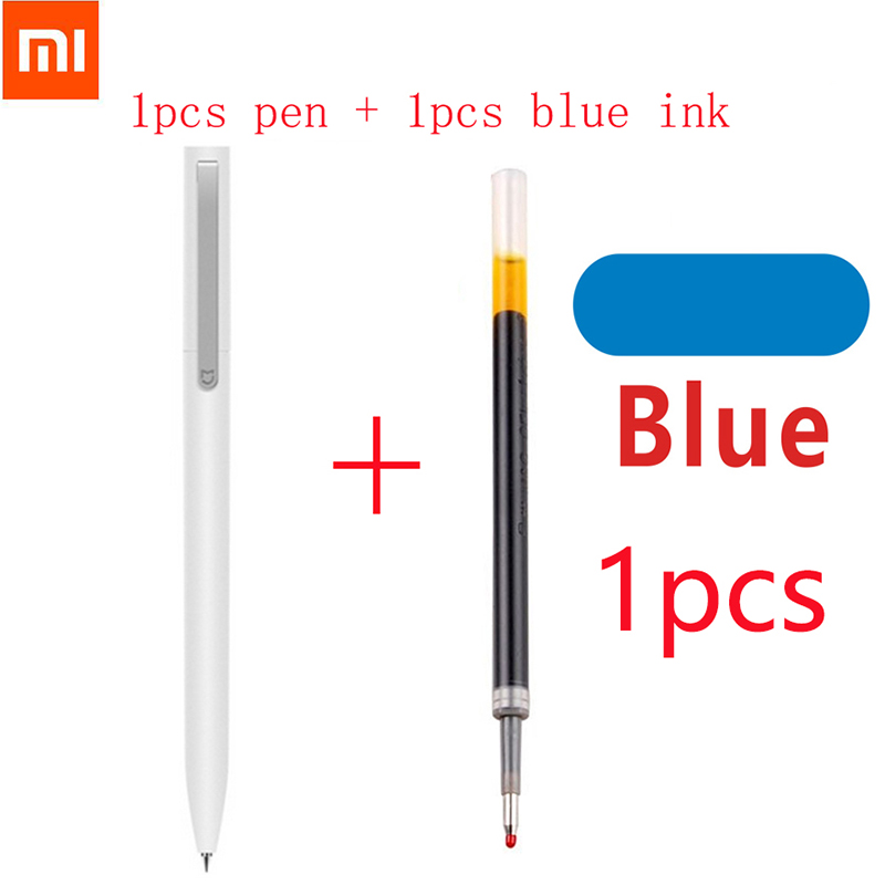 Originele Xiaomi Mijia Teken Pen 9.5 Mm Pen Ondertekening Zwitserland Refill Mikuni Japan Zwarte Inkt Gratis 1 Stuks Blauwe Inkt