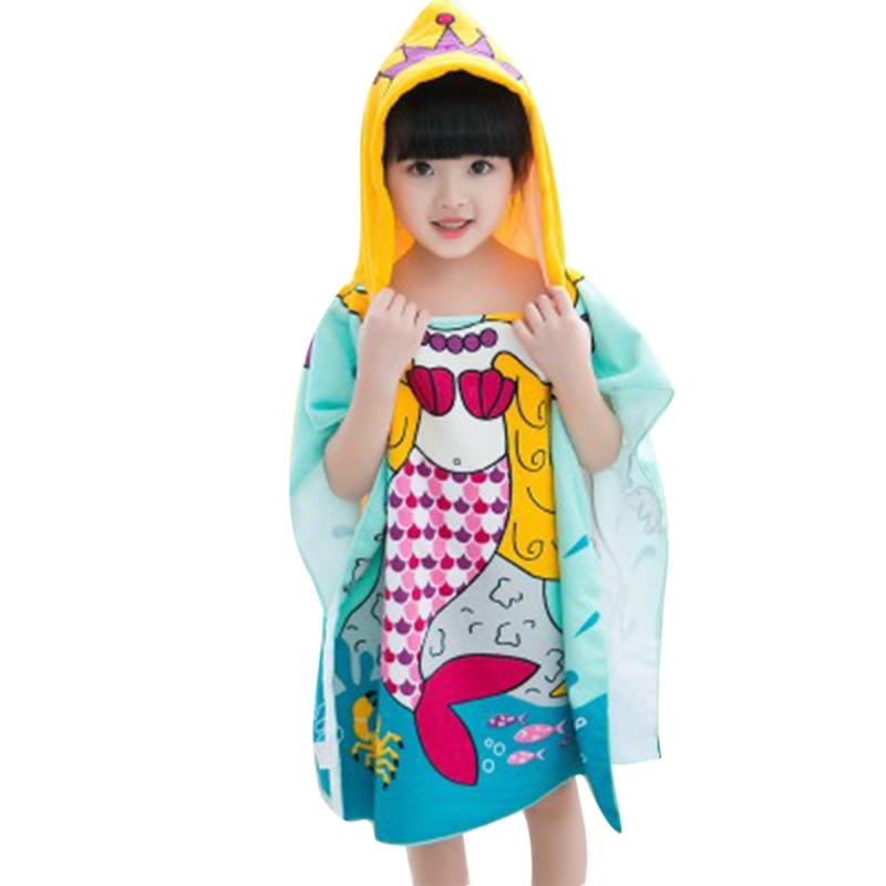 Vis Patroon Kinderen Strandlaken Cartoon Hooded Jongens Meisje Baby Badhanddoek Zachte Comfortabele Mooie Kinderen Handdoek Baby Caring