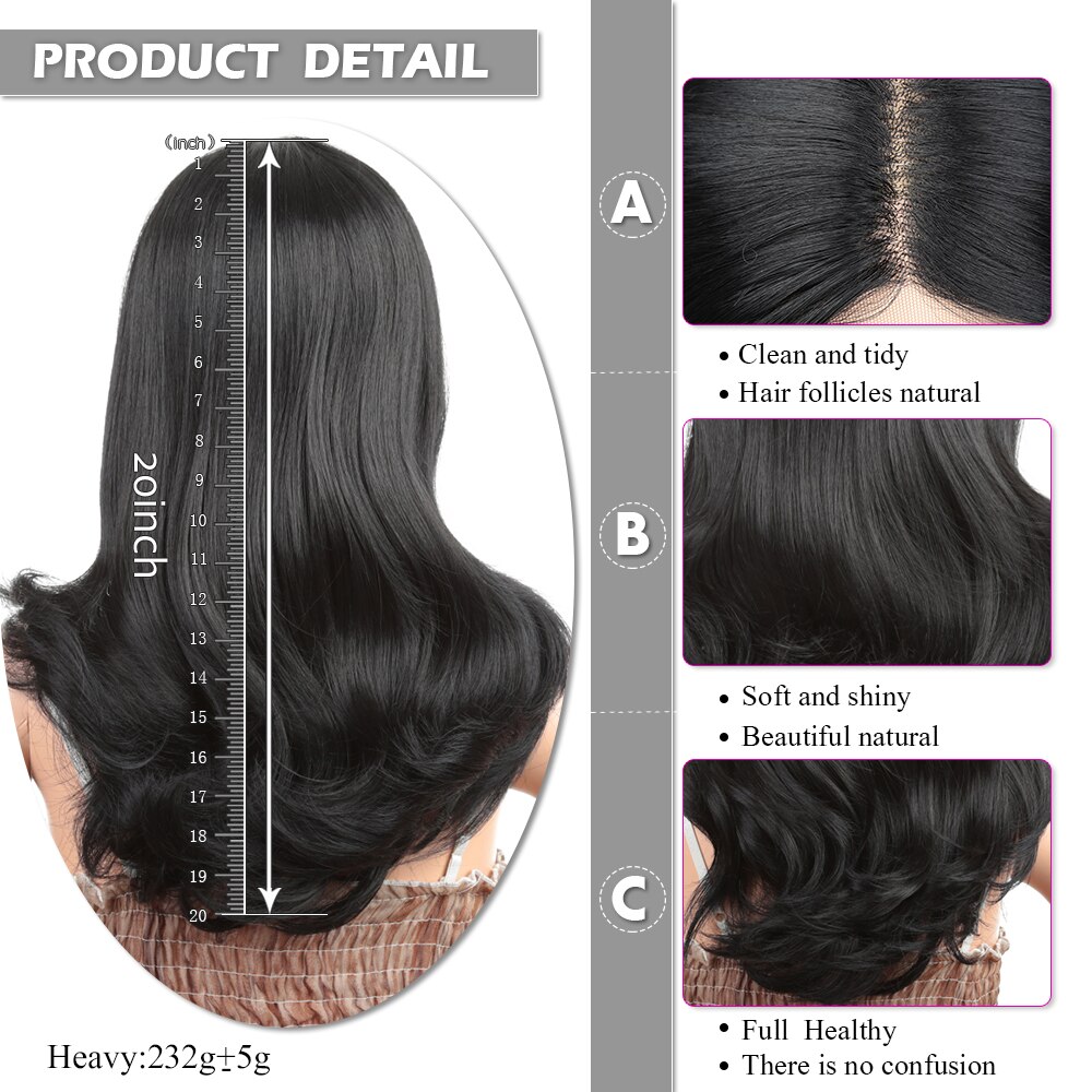 20inch Body Wave Lace Front Wig Pre Plucked With Baby Hair Glueless Synthetic Transparen Lace wig For Black Women Hair Expo City