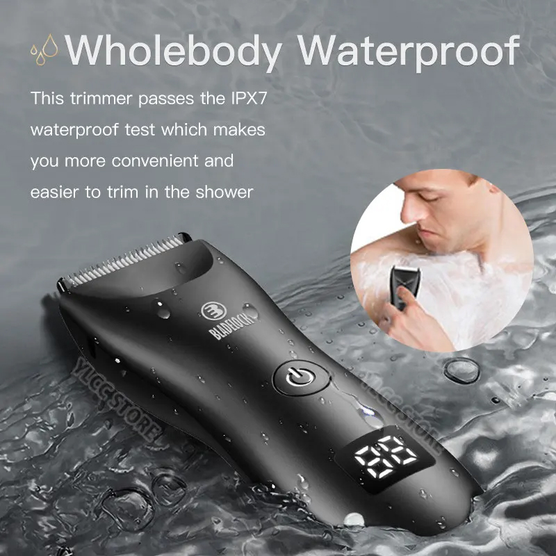Depiladora púbica íntima para hombres, recortadora de ingle eléctrica, afeitadora masculina para áreas sensibles, maquinilla de afeitar de seguridad impermeable, vello corporal
