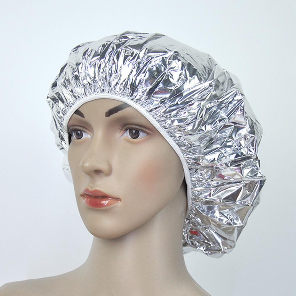1PC Aluminum Foil Waterproof Heat Insulation Cap for Beauty Salon Hat Disposable Spa Hair Salon Shower Cap Bath Shower Cap