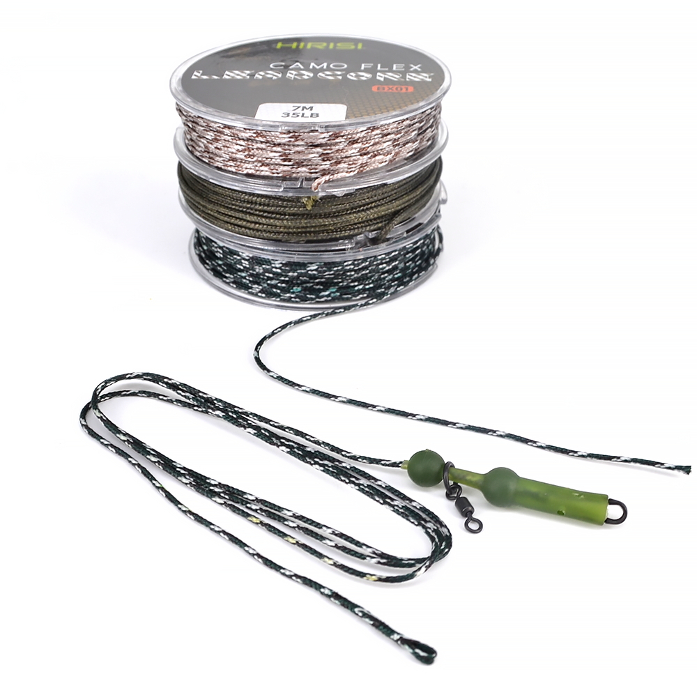 1 stücke 35LB 7M Leadcore Karpfen Angeln angehen Linie Machen Karpfen Haar Anlagen 3 Farbe Geflochtene Blei Linie