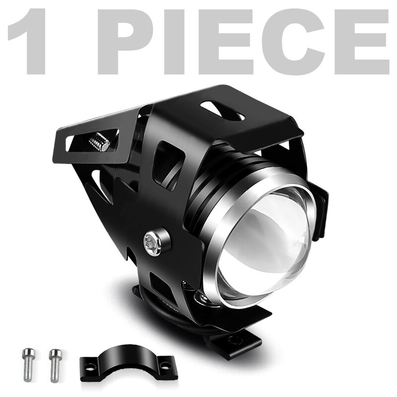 Motorcycle Headlight U5 LED Spotlights Moto Auxiliary Lightings DRL Motorbike Lamps Fog light Universal 12V For Bicycles Cars: 1 pcs U5