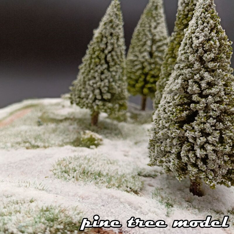 Sand table building simulation tree Winter pine Scene model material