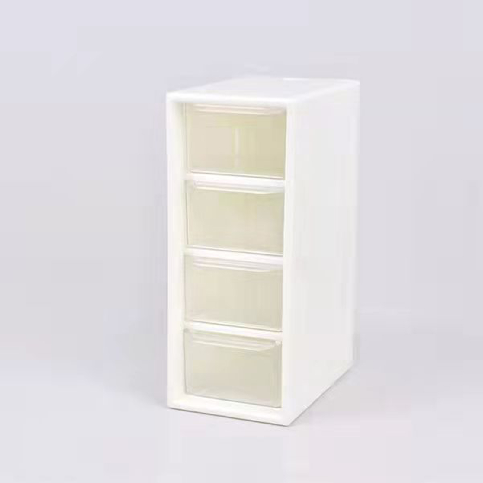 Organizador de escritorio blanco para niñas, caja de almacenamiento de 4 cajones, cosméticos, joyas, pinzas para el pelo, cuentas, maquillaje