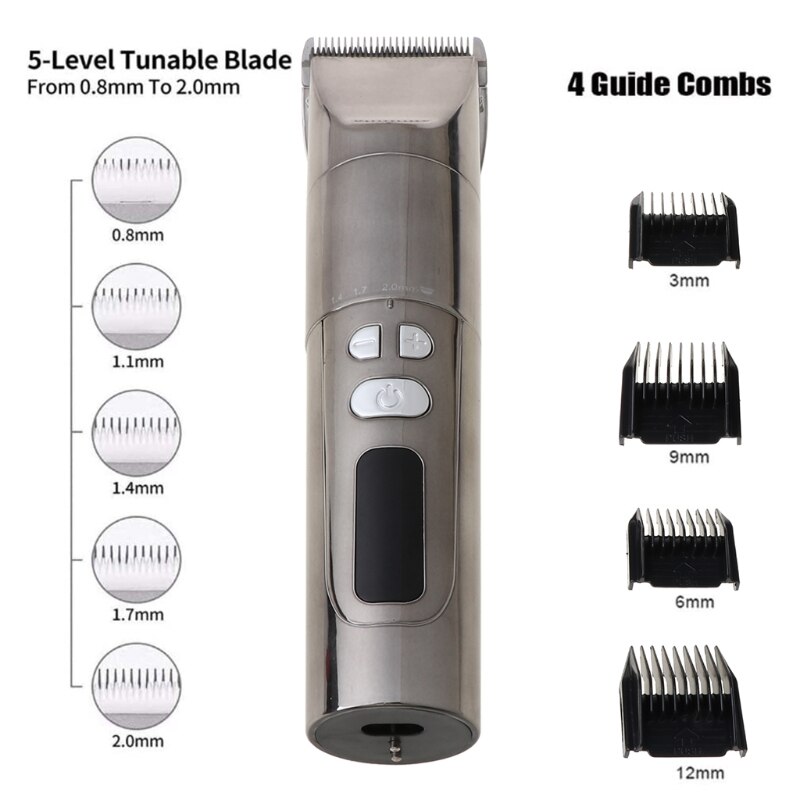 Professionele Elektrische Tondeuse Baard Trimmer Kapper Grooming Kit Oplaadbare Cordless Kapsel Machine J60B