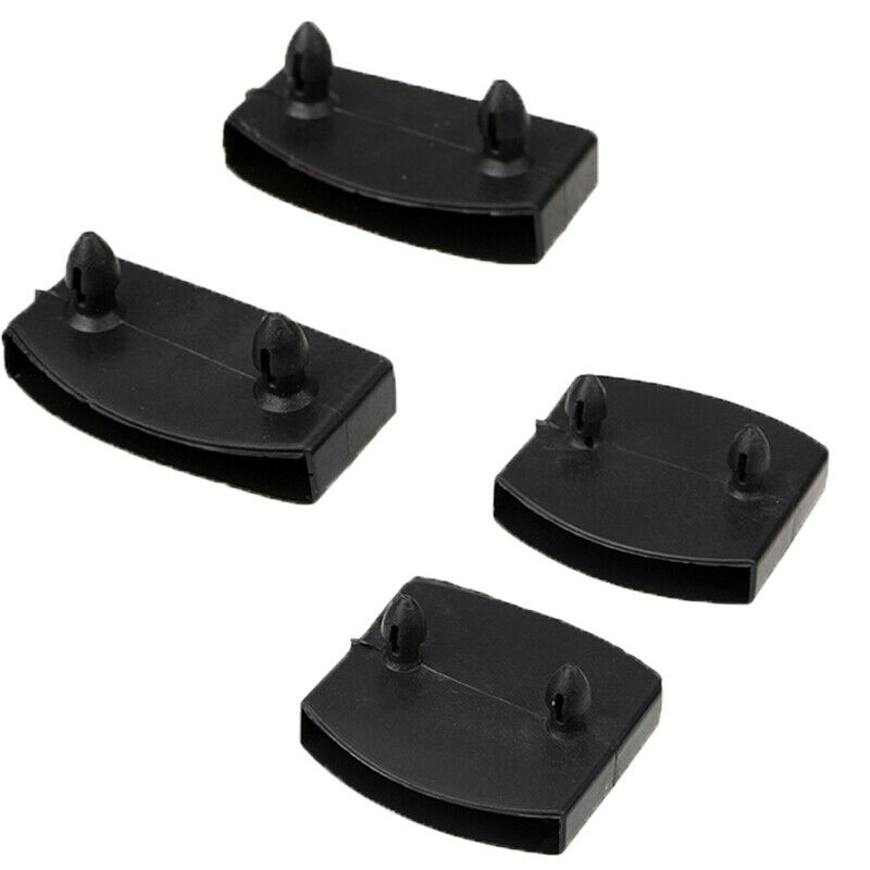 Reemplazo de plástico negro cuadrado para sofá cama, tapas de extremo central, funda de goma interior para cama de madera, piezas de marco, 10 Uds.