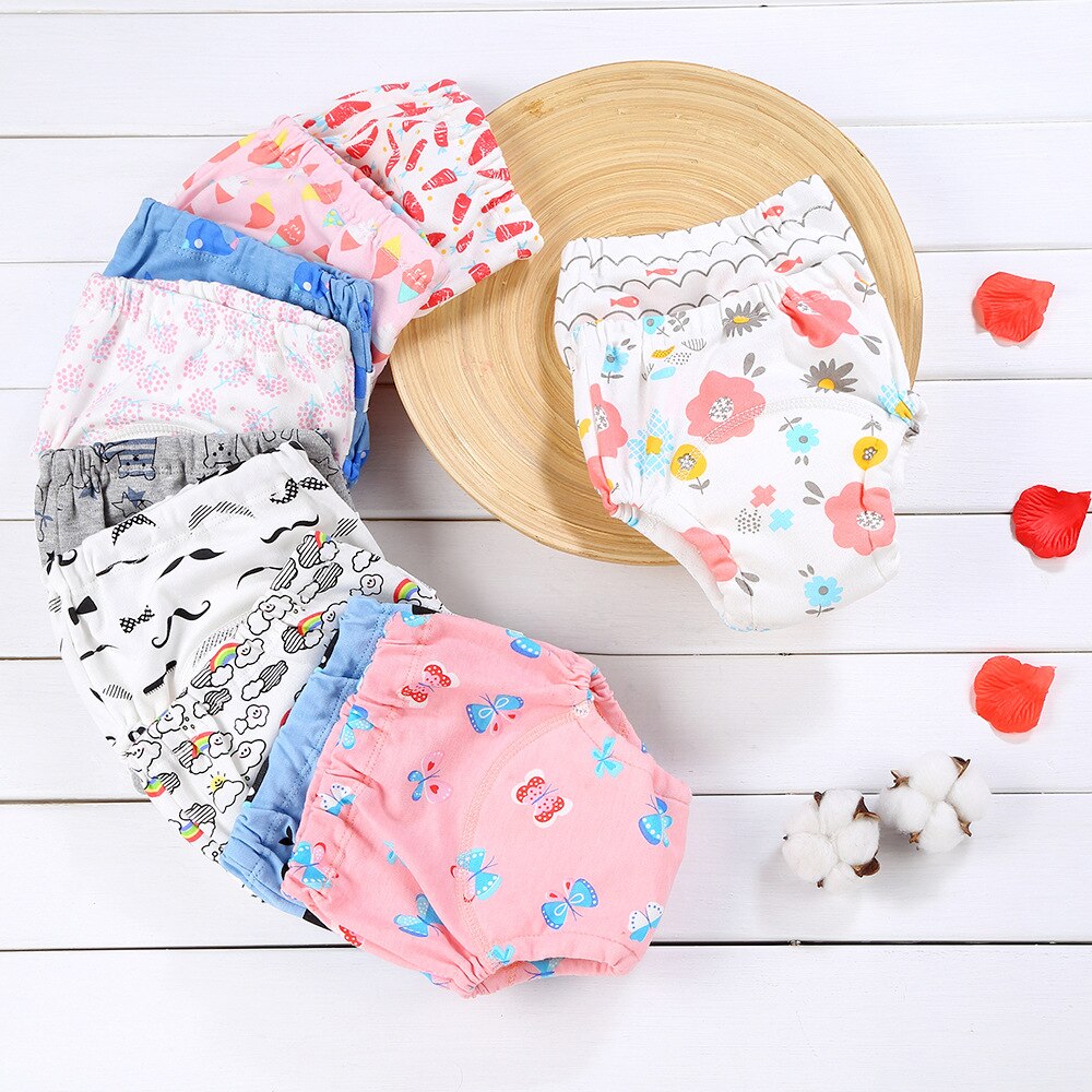 5PCS/Lot Baby Pee Training Pants Reusable Toilet Underwear Newborn Potty Underpants Briefs