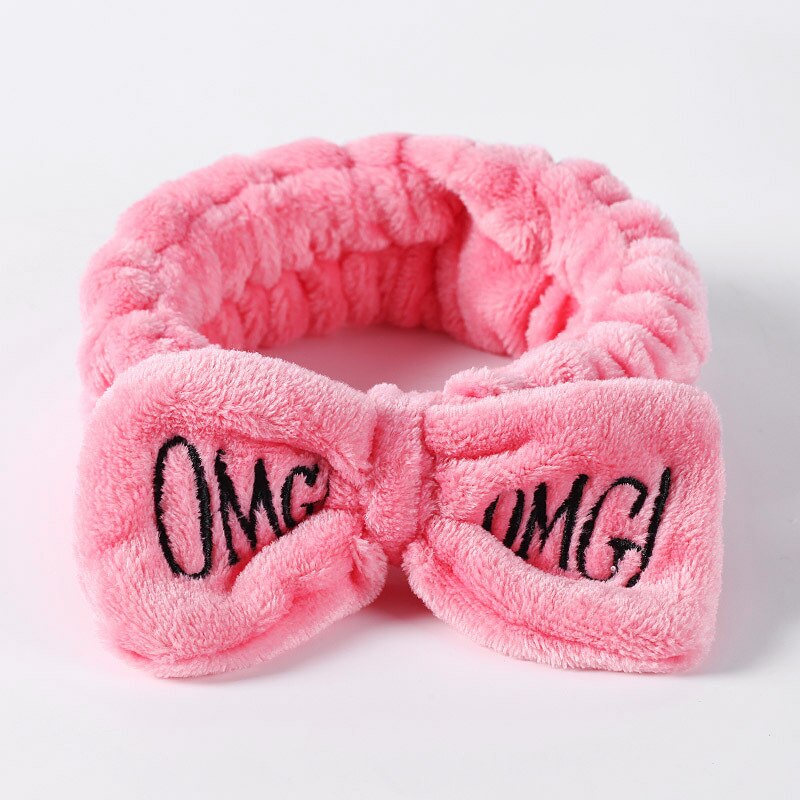 Voor Vrouwen Meisjes Hoofdbanden Omg Brief Coral Fleece Wassen Gezicht Boog Haarbanden Hoofddeksels Haarbanden Tulband Haar Accessoires: 038-10