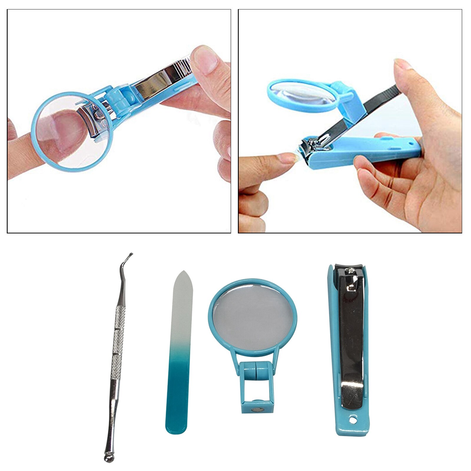 Nail W/Magnifying Glass Toenail Fingernail Clippers Elderly Nail Cutter