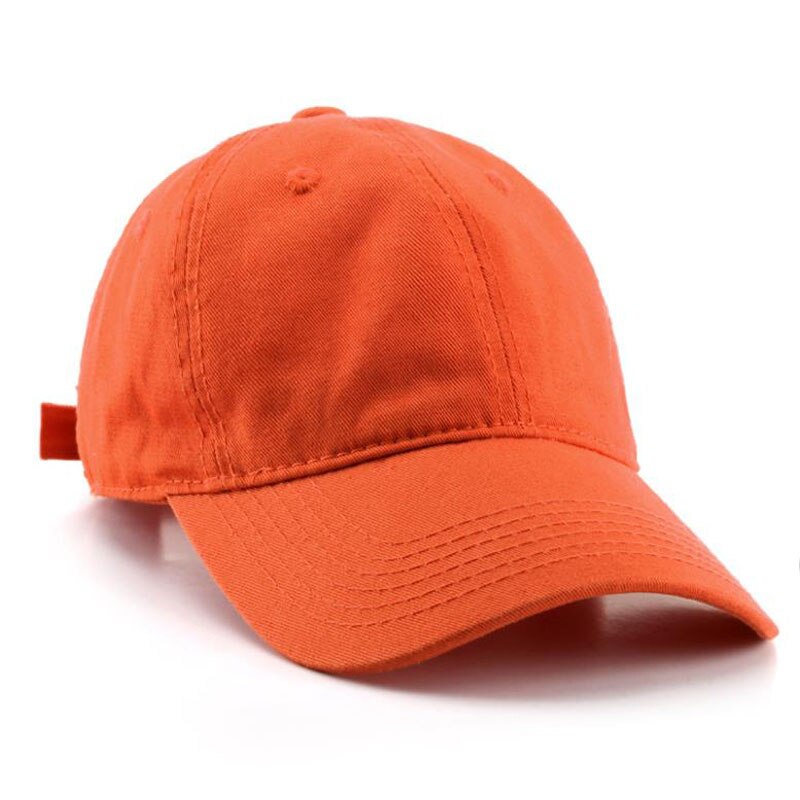 Wsrycygg Katoen Baseball Cap Voor Mannen En Vrouwen Mode Solid Snapback Hoed Vader Hoed Wasbare Zomer Zonnehoed: Oranje