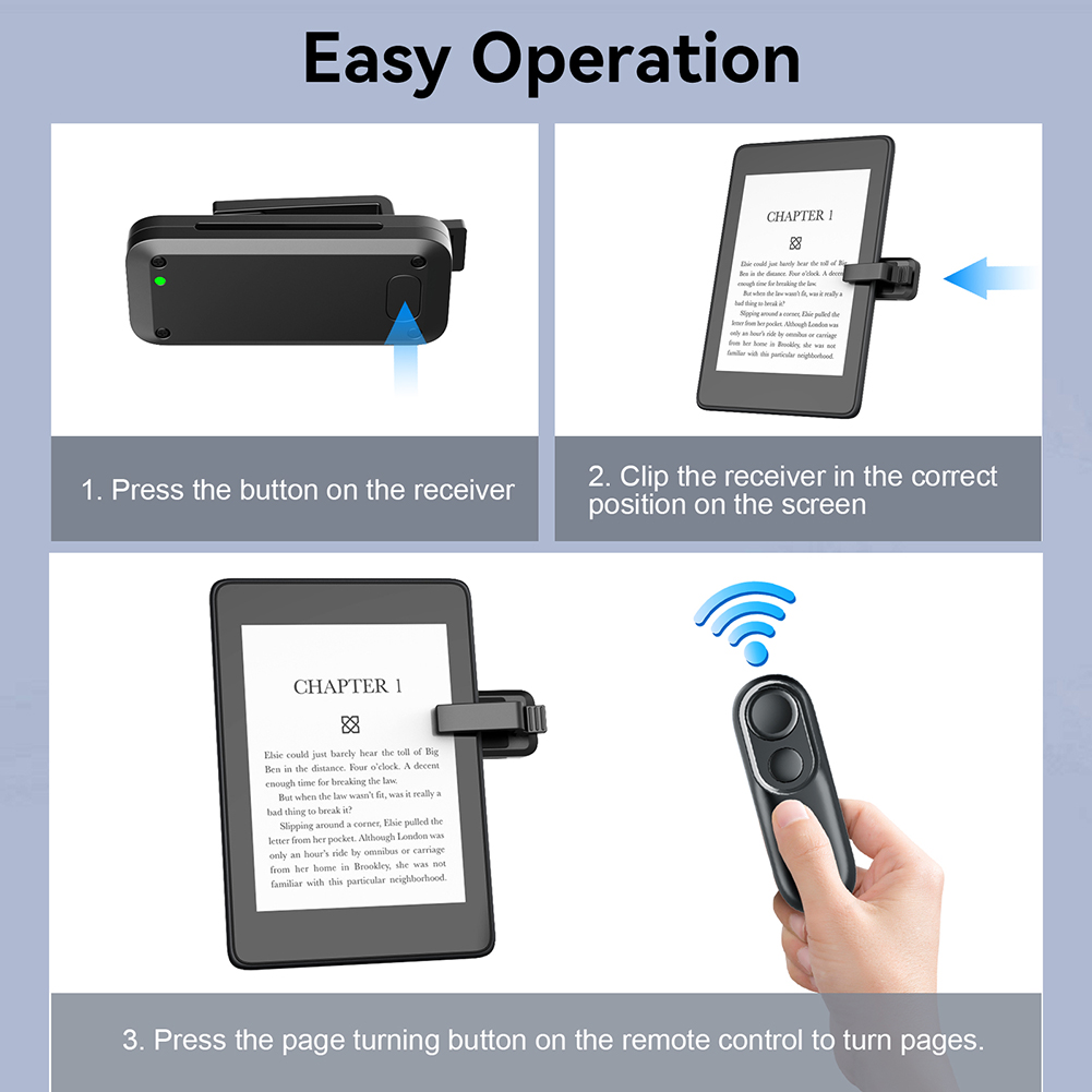 Télécommande Page Turner caméra caméscope pour Kindle Paperwhite Oasis Kobo EReaders téléphone caméra télécommande Clicker pour TikTok