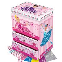 DIY Girls Jewel Case Sticker Toys Colorful Pattern Beads: Ballet