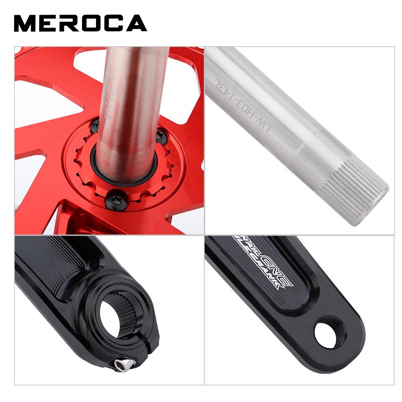 MEROCA MTB Crankset 170mm GXP 32/34/36/38T Narrow Wide Chainring Aluminium Alloy Mountain Bike Crank Set GXP Crank