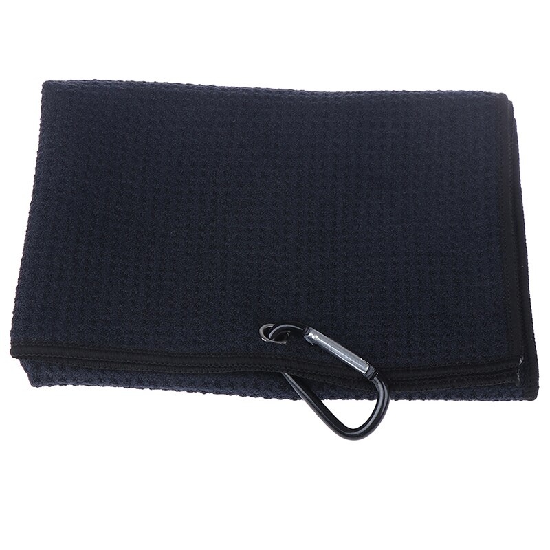Microfiber golfhåndklæde 40 x 60cm med krog renser køller bolde hænder golfhåndklæde