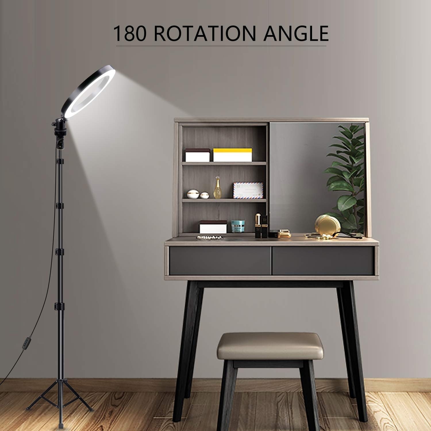 Led Ring Licht Dimbare 5500K Lamp Fotografie Camera Foto Studio Telefoon Video Ring Lichten Vanity Lights Dressing Lamp