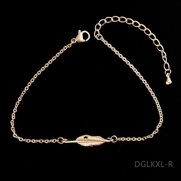 Blätter Armbänder für Frauen Charme frauen Armbinde Engagement Kette DGLKXL: DGLKXL-R