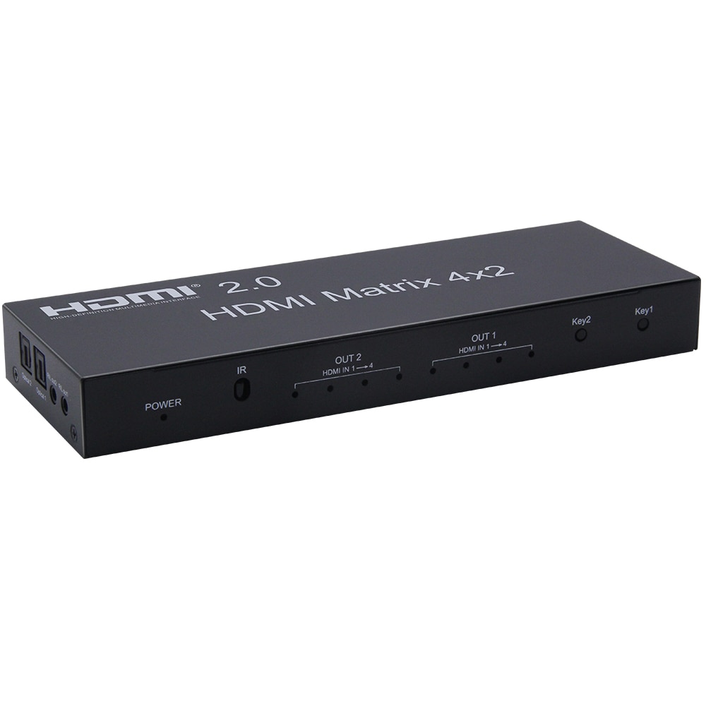 4K HDMI 2.0 Matrix 4X2 HDMI 4X2 Matrix with audio HDMI 2X2 matrix HDMI 4 in 2 out matrix Switcher Splitter 4K 60HZ HDCP 2.2