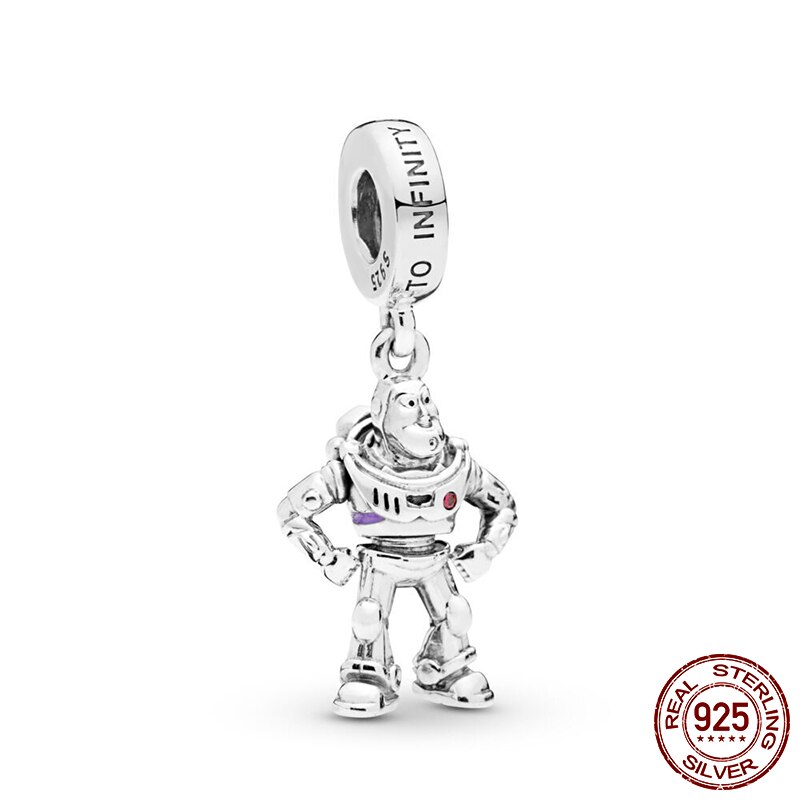 Trendy S925 Silver Beads Mouse Ballon Dumbo Buzz Lightyear Beads Charms fit Original Brand Bracelets Women DIY Jewelry: pdl563