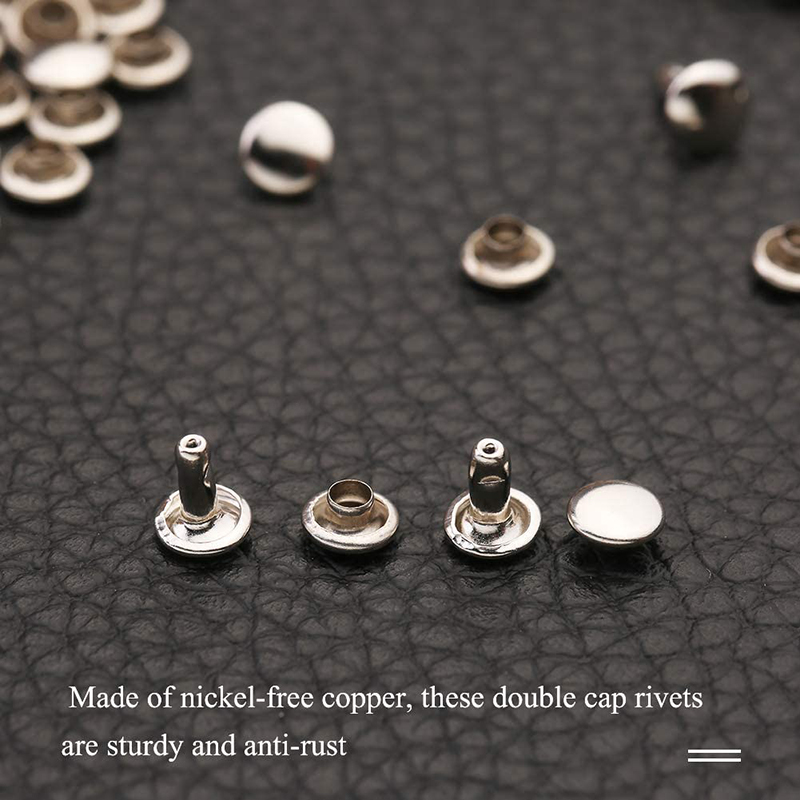 KAOBUY 100 Set Double Cap Rivets Leather Rivet Tub... – Grandado
