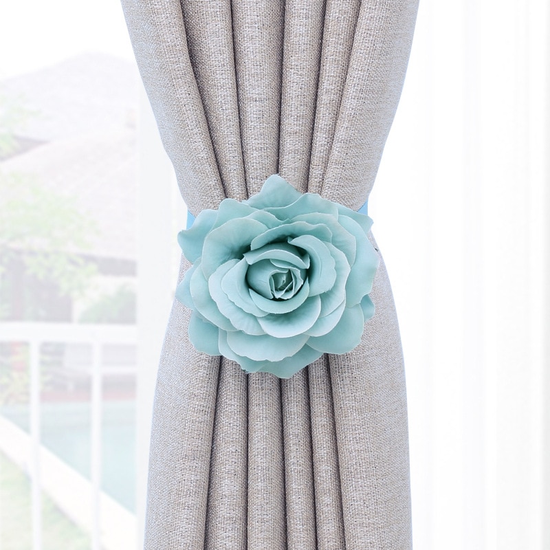 Nueva flor para cortinas, broche magnético para cortinas, abrazadera para cortina magnética, accesorios de correa