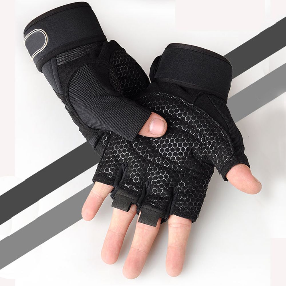 1 paire de gants d'équitation sport Fitness gants protéger poignet haltérophilie demi doigt gants Gym musculation formation gants