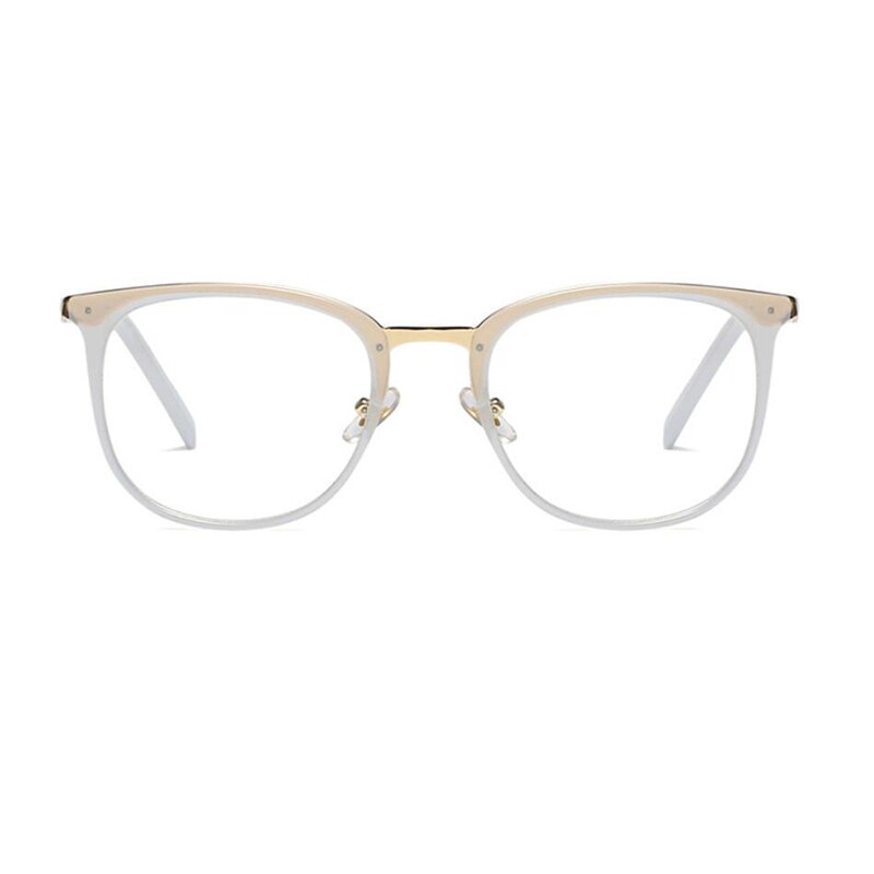 Montura de gafas blancas de lujo para mujer, gafas cuadradas de , montura transparente, lentes para miopía, gafas empotradas de de , gafas decorativas