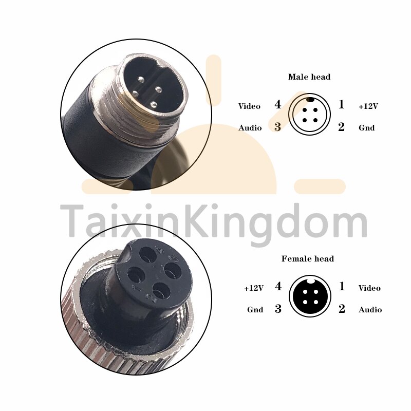 Aerial head vehicle spring line camera reversing image monitoring line semi trailer spiral truck video connection line