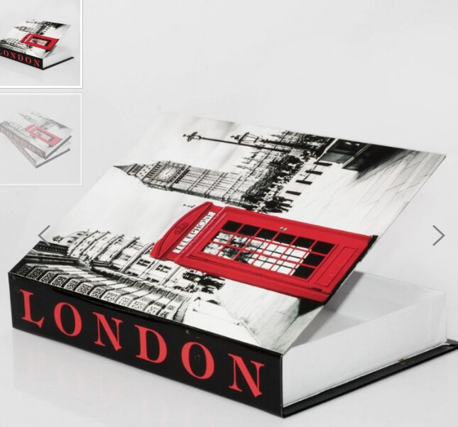 Boîte décorative en forme de livre, en carton, pour la maison