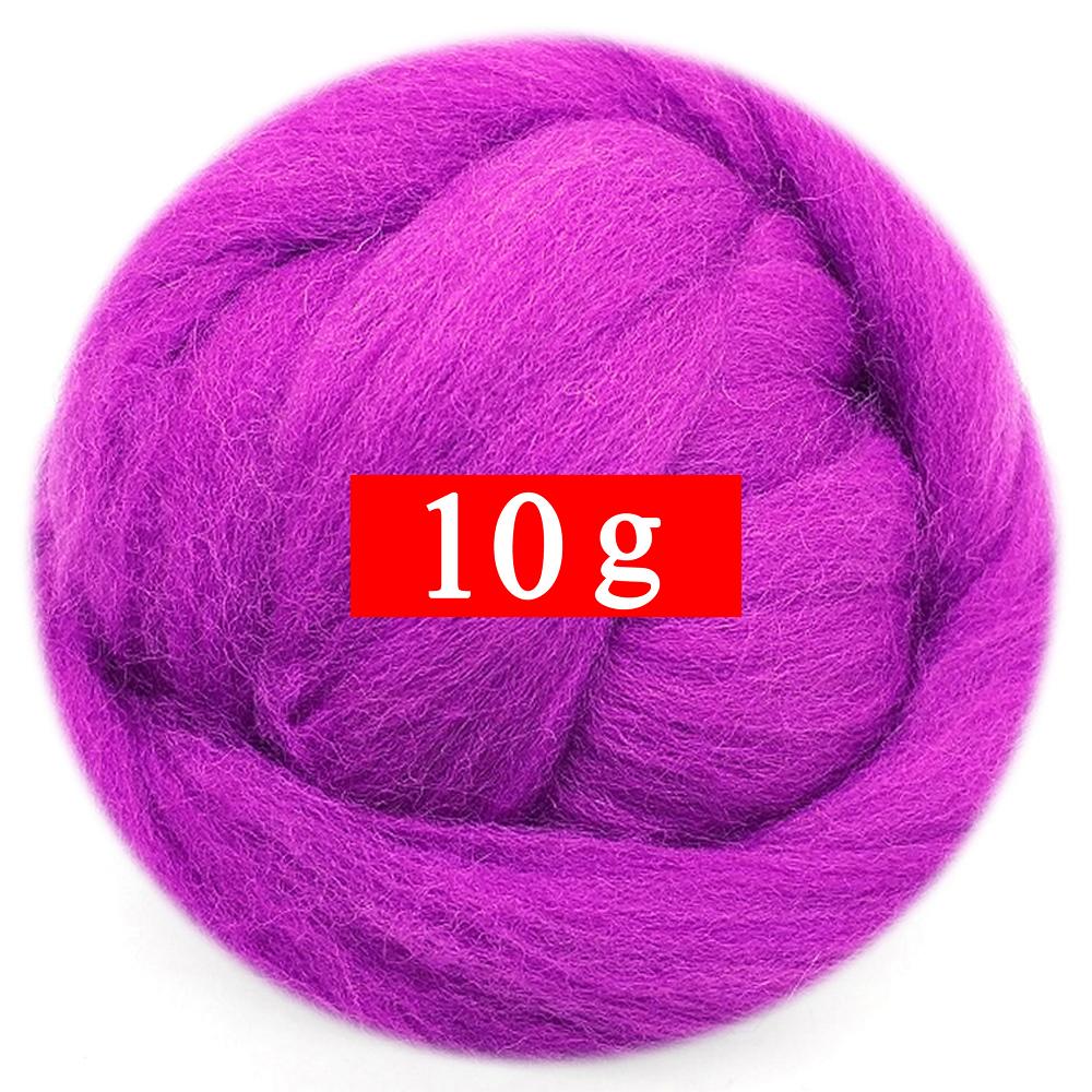 10G Vilten Wol (40 Kleuren) 19 Micron Super Zachte Natuurlijke Wol Fiber Voor Naaldvilten Kit 0.35 Oz Per Kleur (Geen. 29)