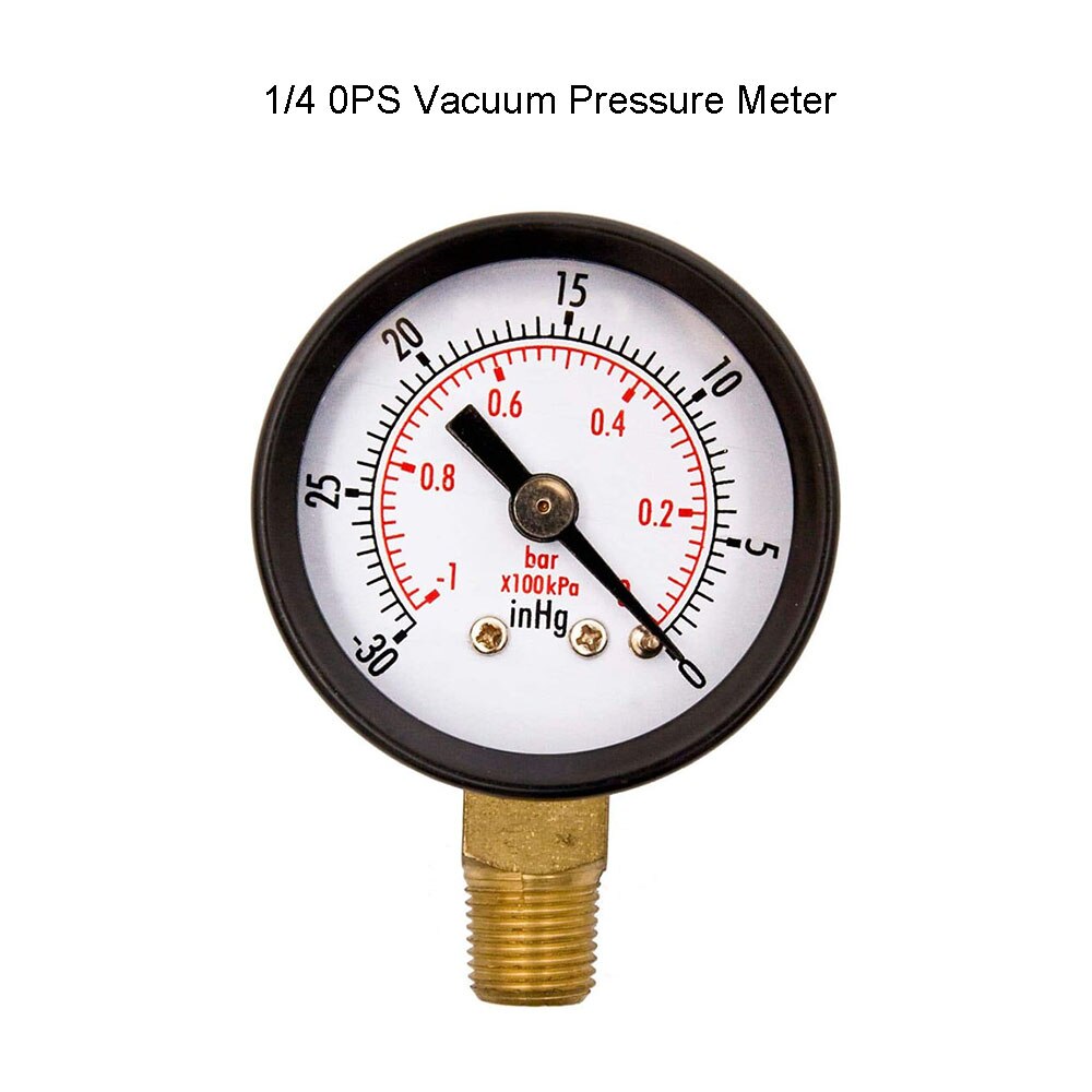 Vakuummanometer miniurtavla dubbelskala mätklocka 1/4 &quot; npt  -30hg/0ps vakuumtryckmätare 2 &quot; ratten digital display mätare: 0ps typ 1