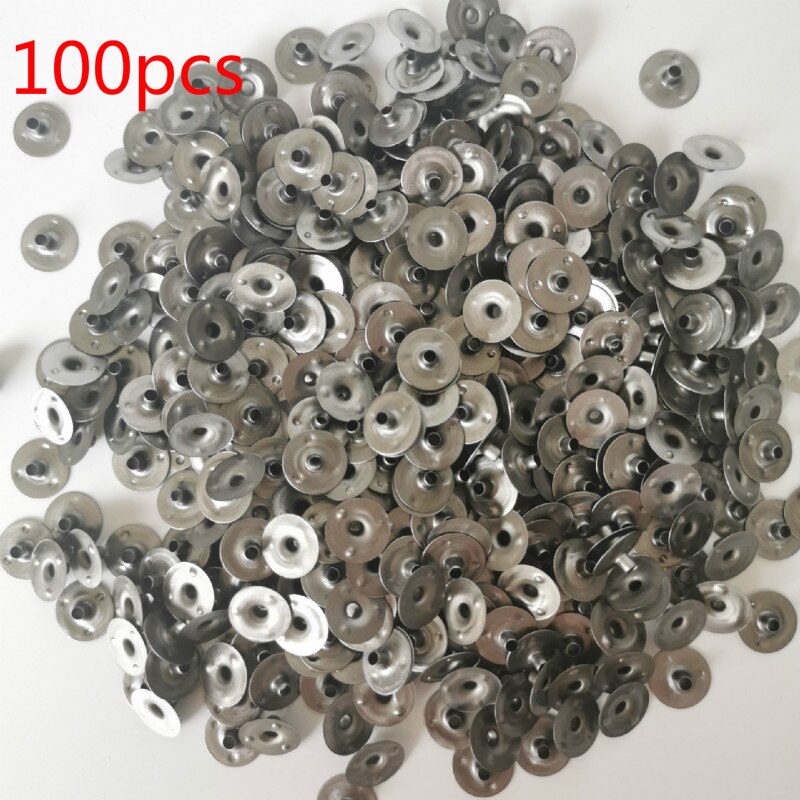 1 Roll Kaarsenlont Core Met 100 Stuks Metalen Kaars Lont Onderhouder Tabs Kaarsen Maken Gereedschap Set Voor Diy Soja paraffine Kaars Maken: Light Grey