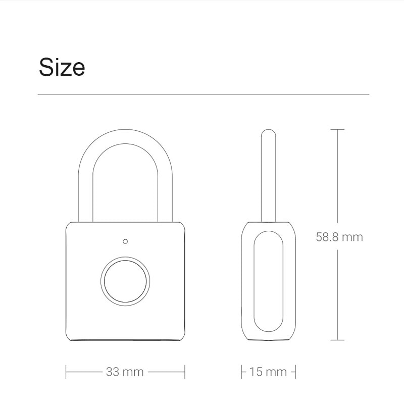 Xiaomi inteligente candado de huellas dactilares Kitty USB impermeable cerradura de huella digital electrónica hogar antirrobo caja de equipaje candado de seguridad