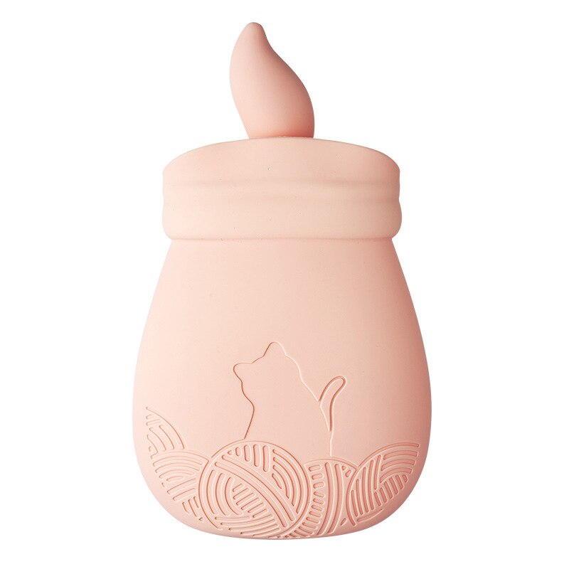 Siliconen Fles Warm Water Zak Met Gebreide Cover Warm Ontspannen Warmte/Koude Therapie Voor Pijnbestrijding: Pink