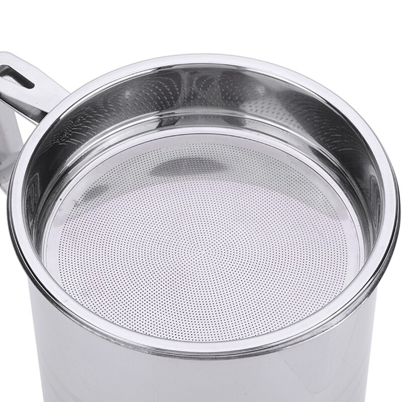 Oil Strainer Pot Stainless Steel Container Jug Storage Can with Filter Leakproof Cooking Oil Pot Dispenser Kitchen Tools