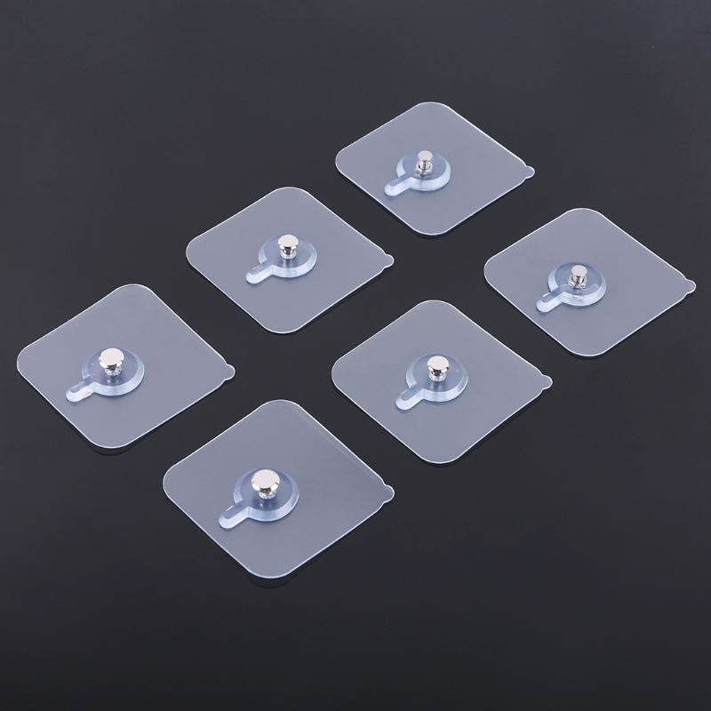 2Pcs Naadloze Zelfklevende Nagel Haak Holder Muur Hanger Opknoping Kit Voor Fotolijst Painting Poster Klok Geen boren