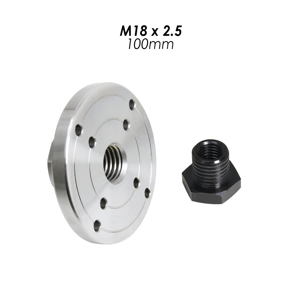 TASP-placa frontal de torno de madera, 4 ", 100mm para M33 M18, 1 pulgada, máquina de carpintería roscada, placa frontal de brida de mandril giratorio: M18 x 2.5