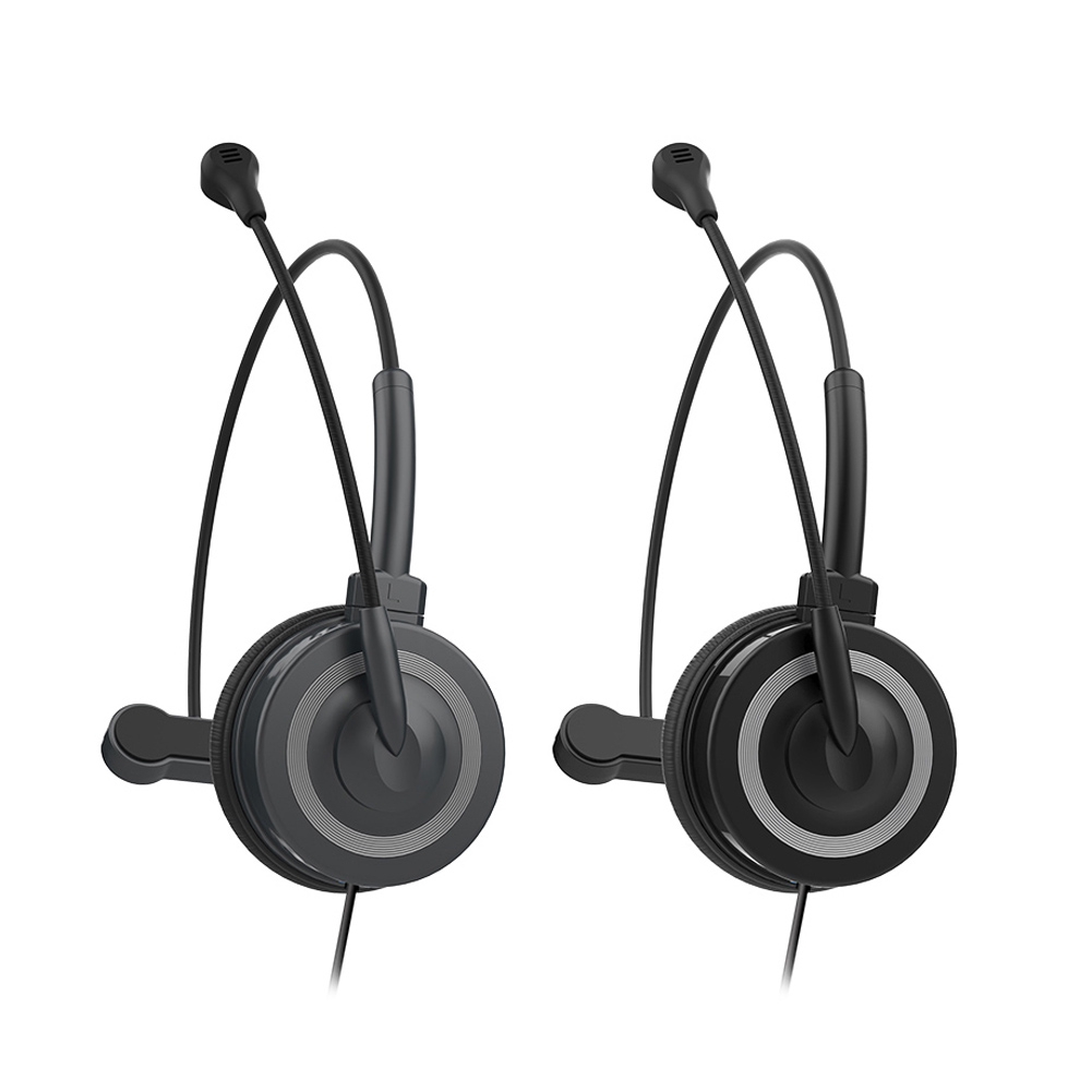 Weiche ohrmuscheln für laptop/pc, geräuschunterdrückung, lautstärkeregelung, büro, business, usb-computer-headset, schule, mit mikrofon, kabelgebunden