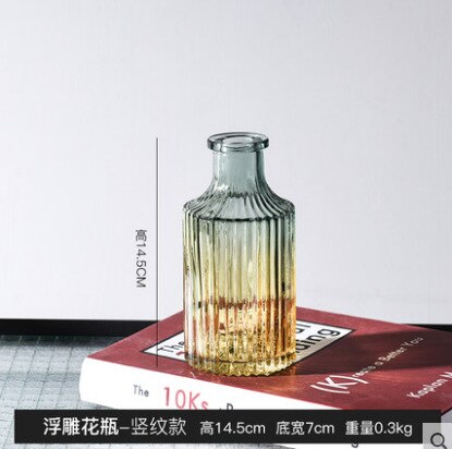 Europäischen Hipster Geprägte transparent Glas Vase Wohnzimmer Blume Hause Dekoration Vasen Für HäNutzer Blumen Hochzeit Dekoration: b