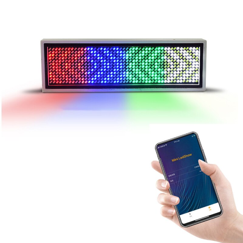 Bluetooth LED Name Abzeichen Preis Tag Restaurant Shop Ausstellung Nacht Club Hotel Digitale WILLKOMMEN Signage Led Abzeichen Clip Insignia: Bluetooth Colorful