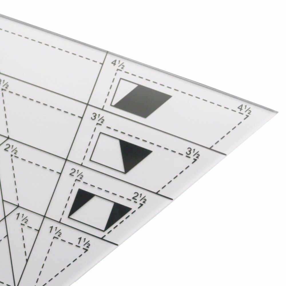 1 Pc 21*11.5cm Acrylic Multifunctional Polygon Rulers Trapezoid Patchwork Drawing Sewing Measuring Ruler Office School Supplies